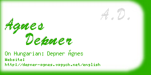 agnes depner business card